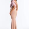 Amelia One Shoulder Maxi Dress Set - Tan/Multi Amelia One Shoulder Maxi Dress Set - Tan/Multi