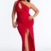 Lotus Garden Maxi Dress - Red