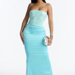 Princess Things Sequin Gown - Mint