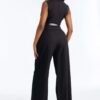 Brayson Belted Wide Leg Jumpsuit - Black