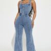 MC-0502 Atlanta Denim Jumpsuit - Light Wash