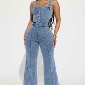 Atlanta Denim Jumpsuit - Light Wash