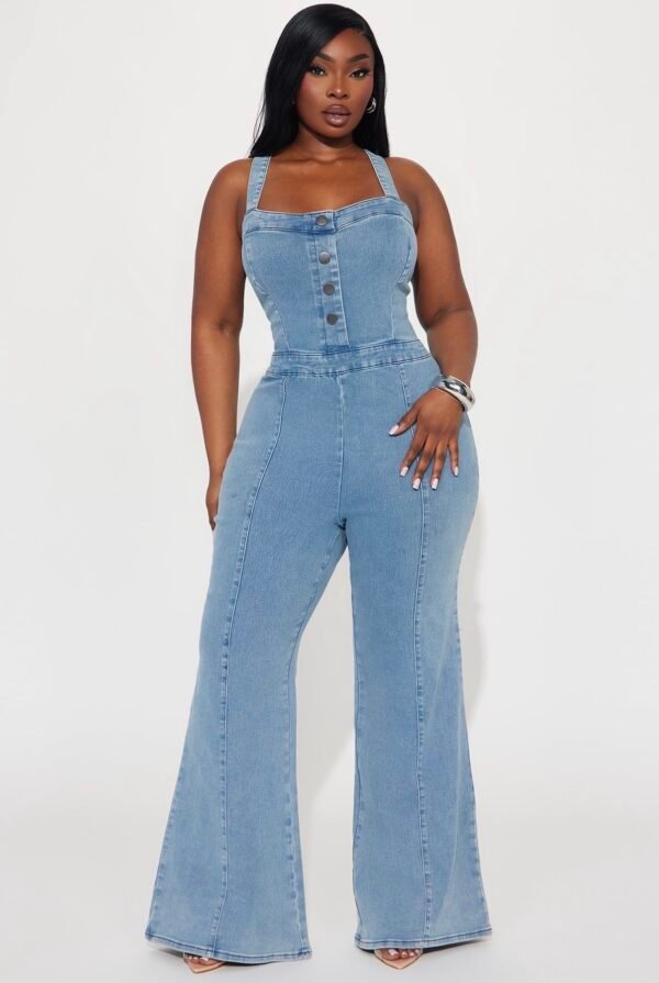 Atlanta Denim Jumpsuit - Light Wash Atlanta Denim Jumpsuit - Light Wash