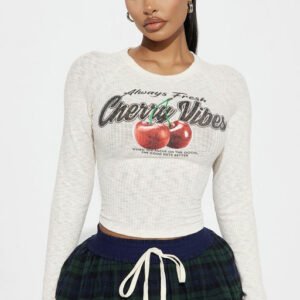 Cherry Vibes Long Sleeve T-Shirt - White