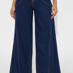 Americano Stretch Super Wide Leg Jeans - Dark Wash