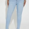 MC-0422 Alaia High Rise Stretch Skinny Jeans - Light Wash