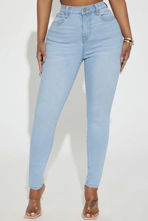Alaia High Rise Stretch Skinny Jeans - Light Wash