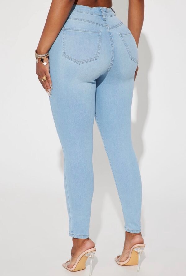 Alaia High Rise Stretch Skinny Jeans - Light Wash Alaia High Rise Stretch Skinny Jeans - Light Wash