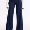 MC-0446 Amber Knit Wide Leg Pant 33″ - Rinse Blue Wash