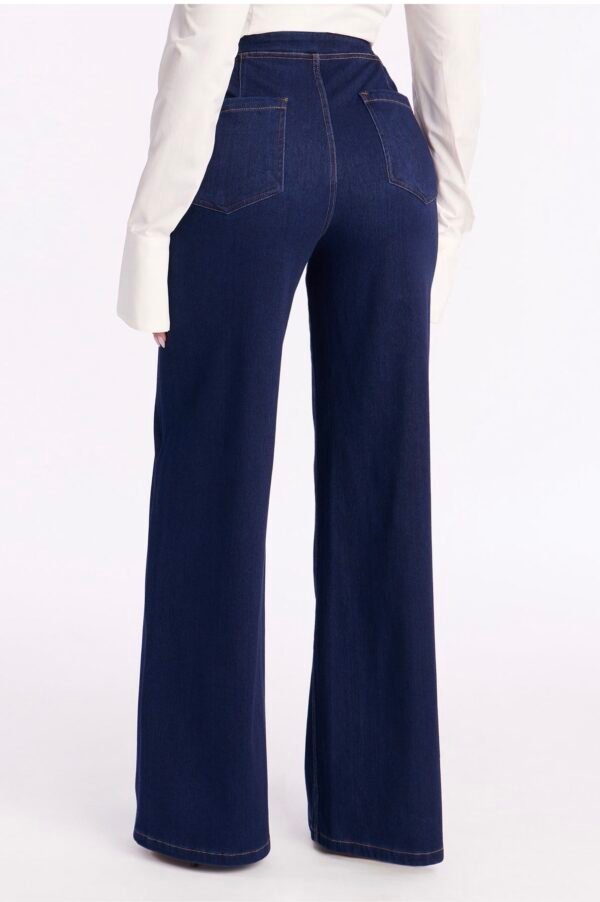 Amber Knit Wide Leg Pant 33″ - Rinse Blue Wash Amber Knit Wide Leg Pant 33″ - Rinse Blue Wash