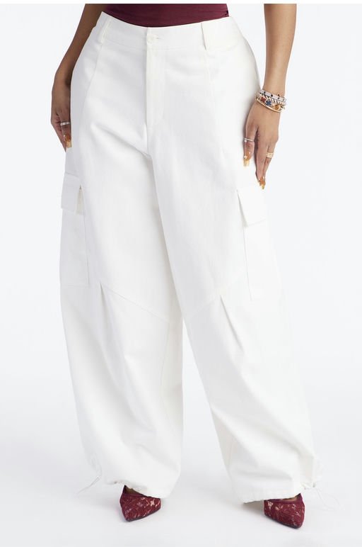 MC-0460 Aerin Mid Rise Cargo Jogger Pant 30″ - Ivory