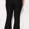 Korey Waffle Knit Fold Over Pants - Black Korey Waffle Knit Fold Over Pants - Black