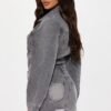 Adriana Denim Mini Dress - Black Wash