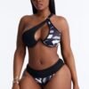 Island Waves Underwire One Shoulder 2 Piece Bikini - Orange