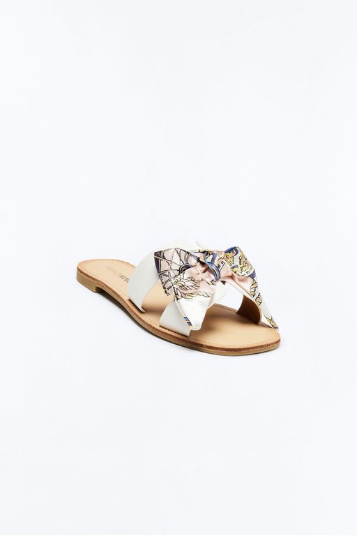 Maldives Bow Slip On Sandals - White