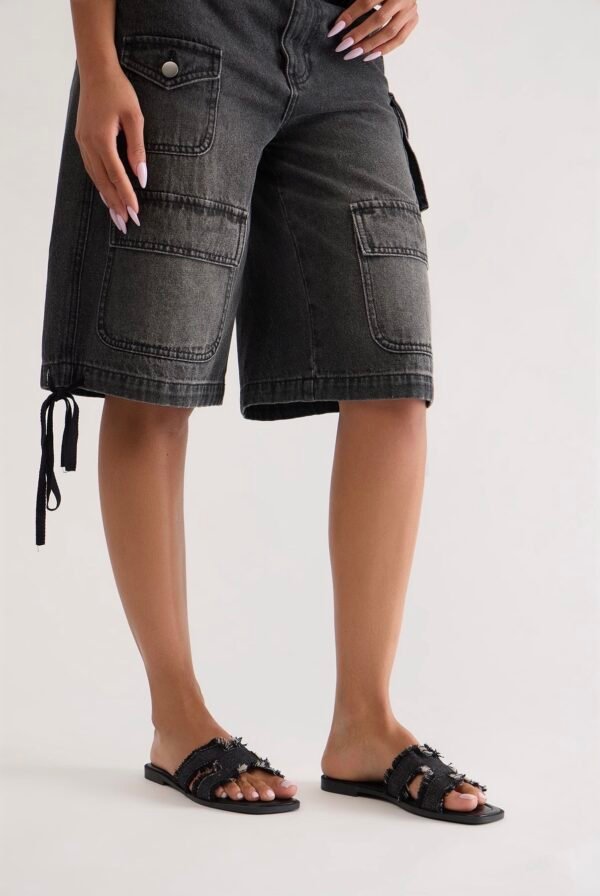 Tucker Distressed Sandals - Black