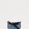 Dolly Denim Buckled Streetwear Handbag - Medium Wash