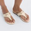 Bello Hardware Flip Flops - Ivory