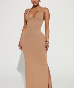 MC-0023 Hallie Maxi Dress - Camel