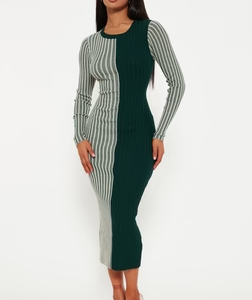 Chai Latte Sweater Midi Dress - Hunter