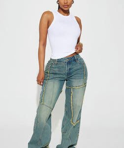 MC-0104 Belmont Baggy Tinted Jean - Medium Wash