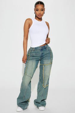 Belmont Baggy Tinted Jean - Medium Wash