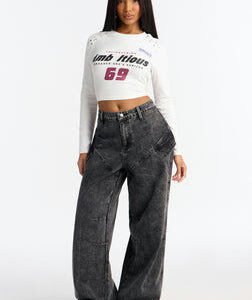 Widely Known Cargo Jeans - Grey