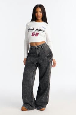 MC-0139 Widely Known Cargo Jeans - Grey