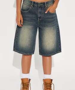 Basic Tinted Denim Jorts - Vintage Wash