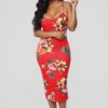 Body Moves Midi Dress - Red Floral