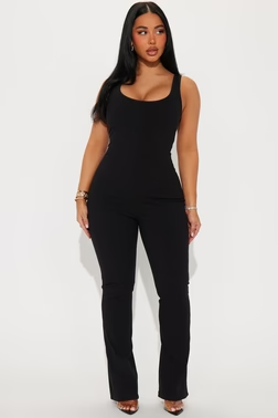 Bronte Heavy Ribbed Jumpsuit - Black