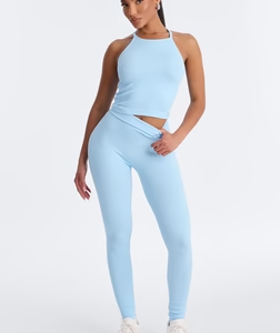 MC-0214 Empowered Performance Seamless Legging Set - Blue