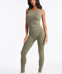 MC-0217 Easy Days Seamless Legging Set - Olive