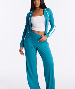Tennis Courts Wide Leg Pant Set - Teal