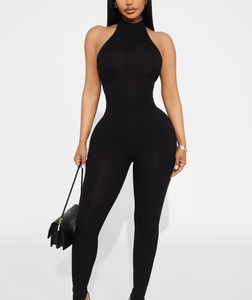 Rubi Ribbed Jumpsuit - Black