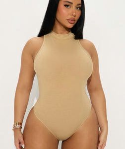 Mel Sleeveless Mock Neck Bodysuit - Nude