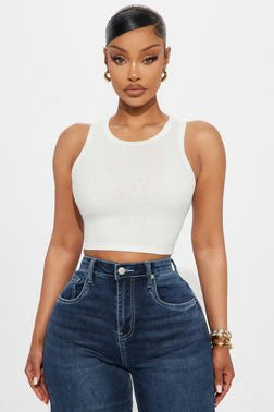 MC-0244 Cara Ribbed Tank - Off White