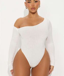 Naomi Ribbed Bodysuit - Ivory