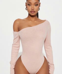 Naomi Ribbed Bodysuit - Pink