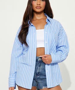 Effortless Striped Shirt - Blue/combo
