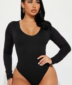 Myra Double Lined Bodysuit - Black
