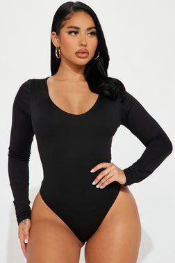 Myra Double Lined Bodysuit - Black