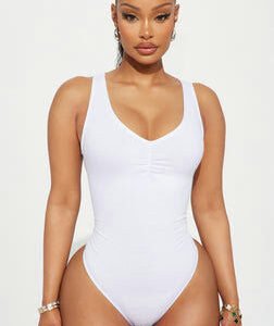 Destiny Tank Bodysuit - White