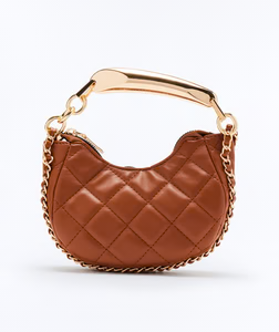 I Adore Faux Leather Satchel Bag - Brown
