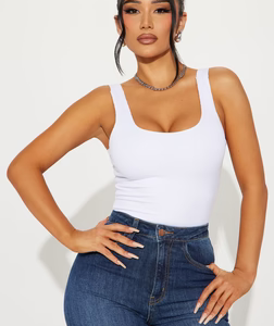 Renee Ribbed Top - White