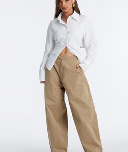 Like You Mean It Tie Back Pinstripe Shirt - White/combo
