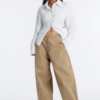 Like You Mean It Tie Back Pinstripe Shirt - White/combo