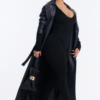 Carolina Ribbed Plunge Neck Catsuit - Black