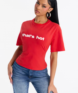 That's Hot Waist Fitted TShirt - Red