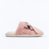 Cutie Bow Faux Fur Slippers - Pink Cutie Bow Faux Fur Slippers - Pink